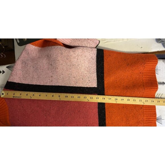 WynneLayers Colorblock L Turtleneck Women Intarsia Sweater Retro Mod Neon - Picture 11 of 16